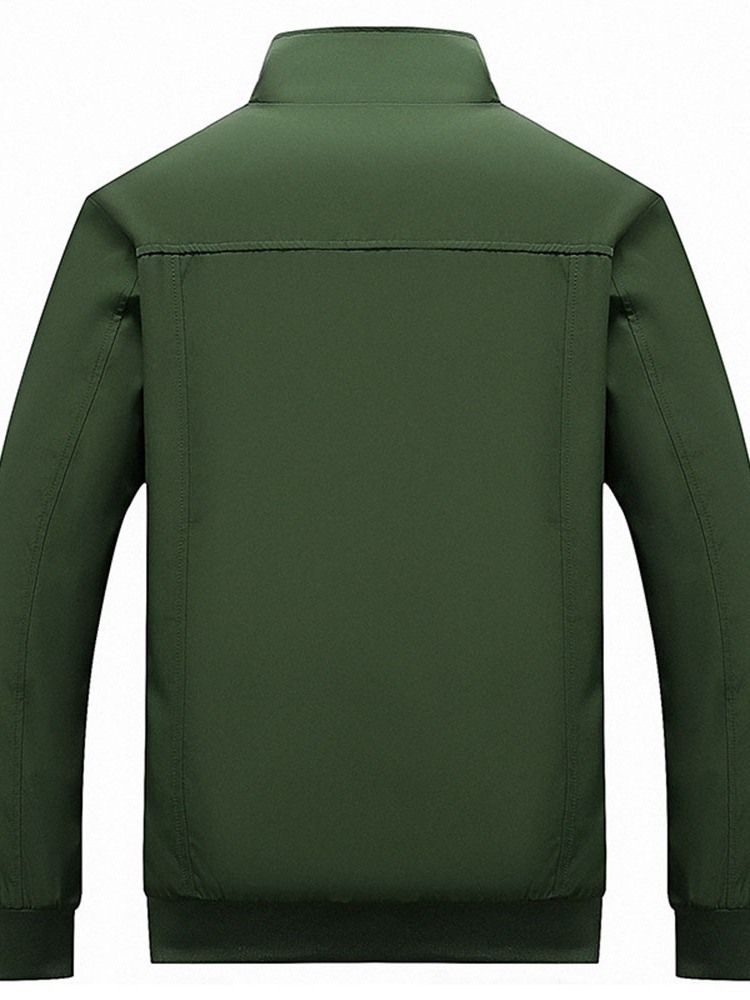 Veste Pour Hommes À Col Montant Et À Fermeture Éclair Fine Et Épaisse