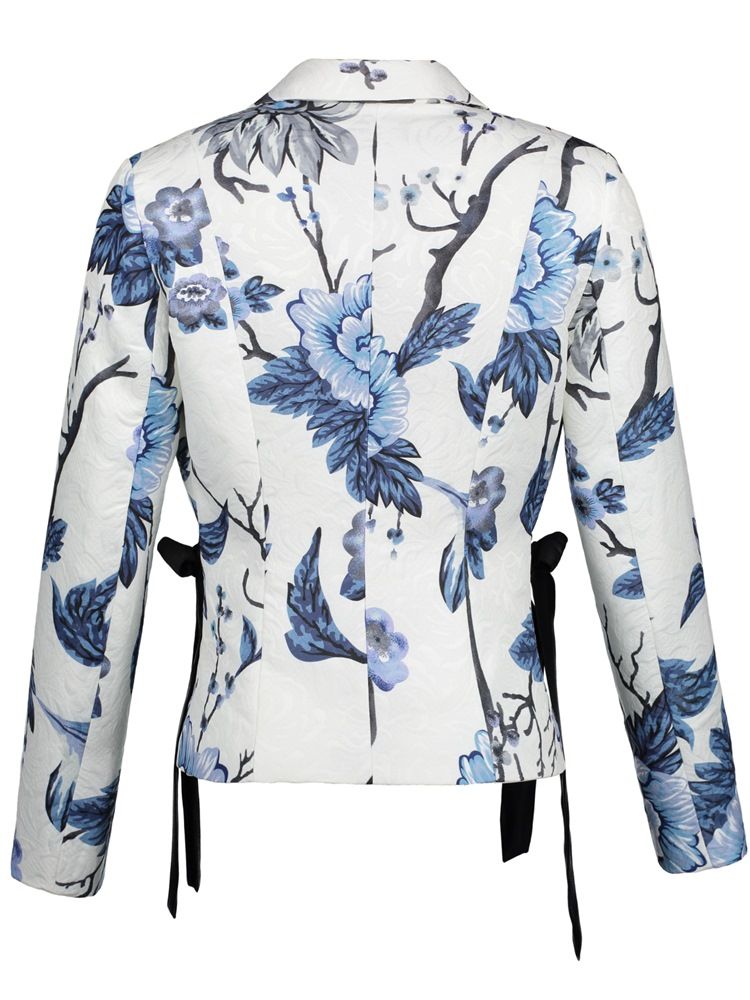 Veste À Imprimé Floral À Boutons Cachés Pour Femme