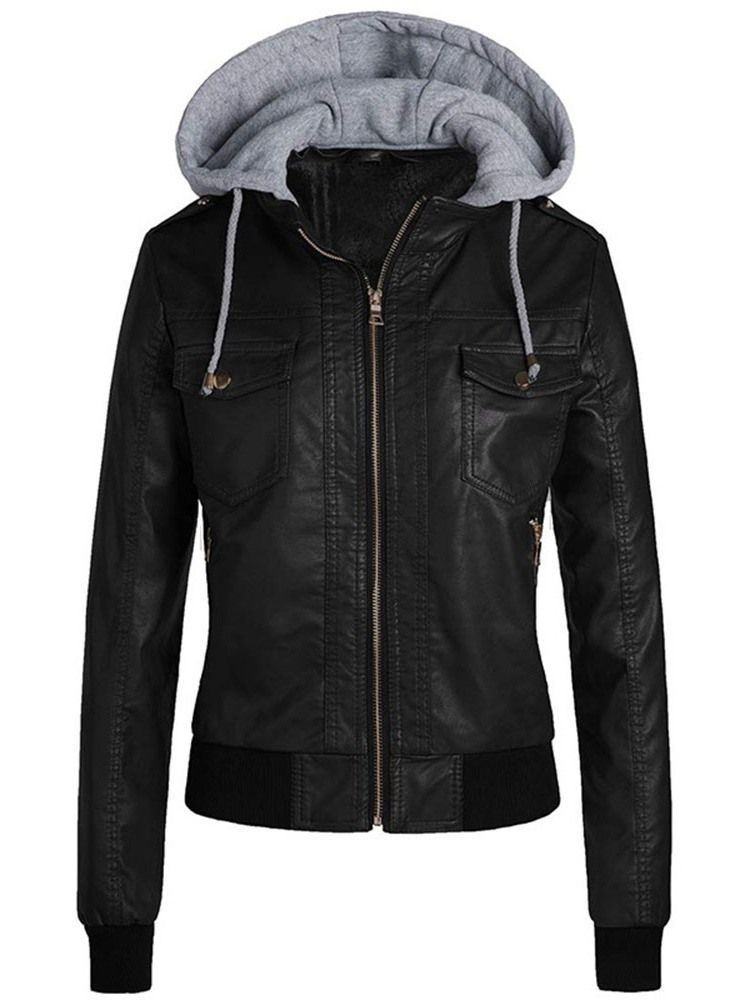 Veste En Pu Pour Femme En Similicuir Standard