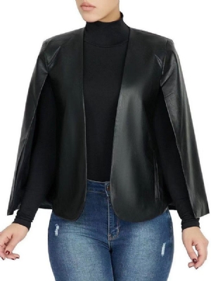 Veste Pu En Similicuir Standard Pour Femmes