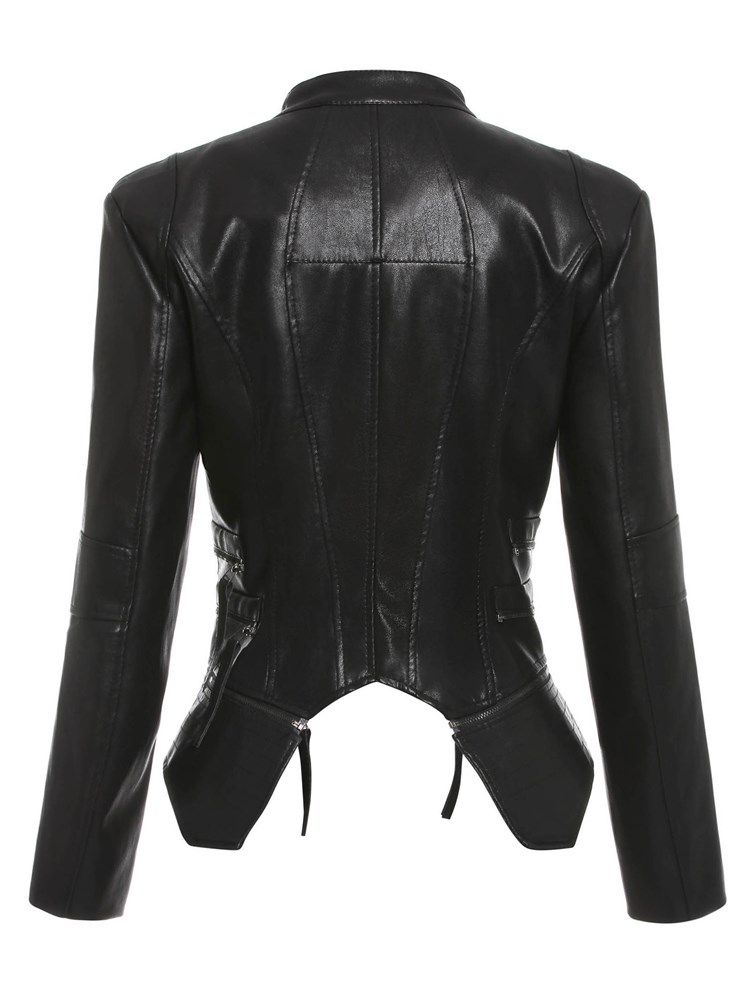 Veste Pu Standard Slim Femme