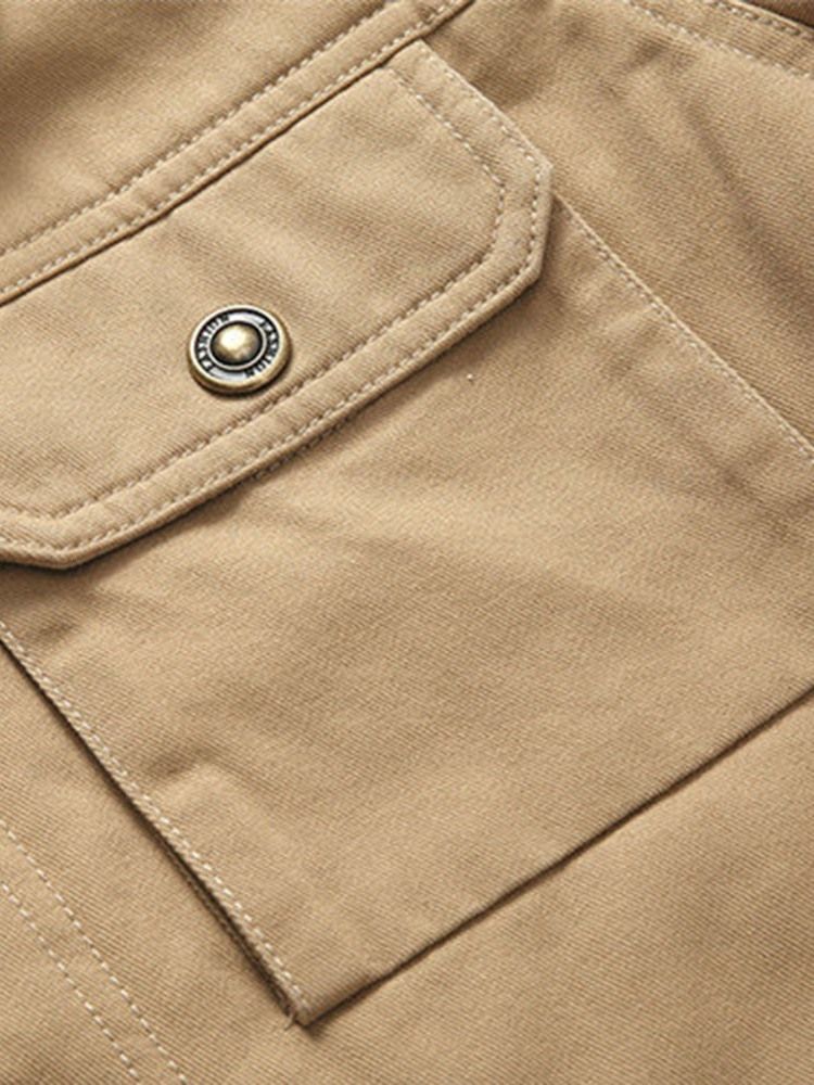 Veste À Simple Boutonnage Mince À Revers Épais Pour Hommes