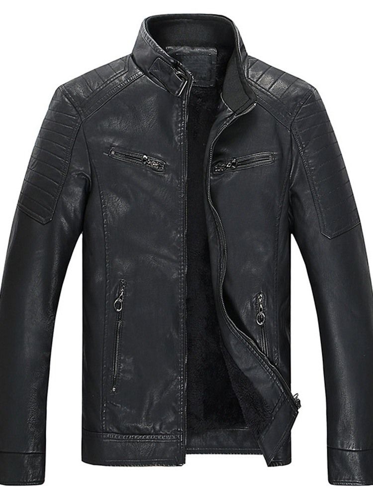 Veste Slim Européenne À Col Montant Et Fermeture Éclair Pour Hommes