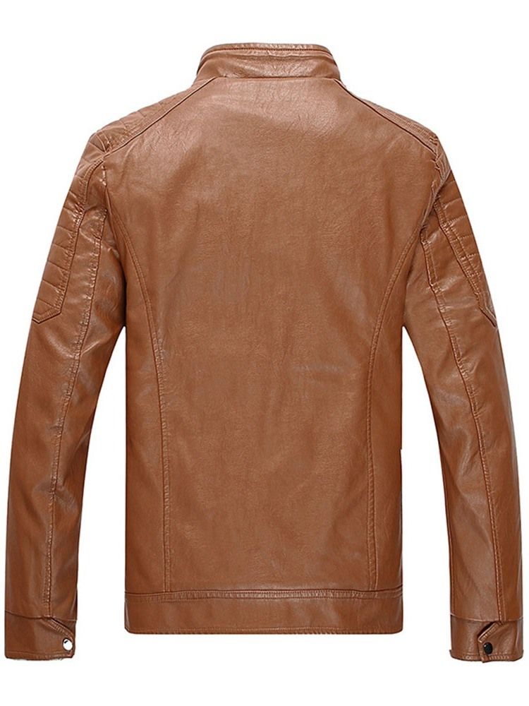 Veste Slim Européenne À Col Montant Et Fermeture Éclair Pour Hommes