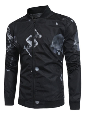 Veste Slim Homme Col Montant Imprimé