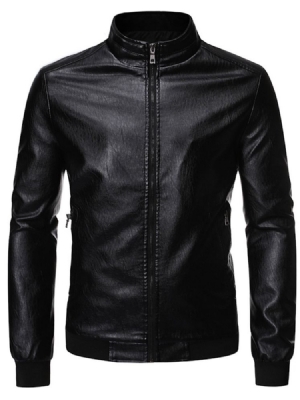 Veste Slim Pour Hommes À Col Montant Et Rayures Zébrées