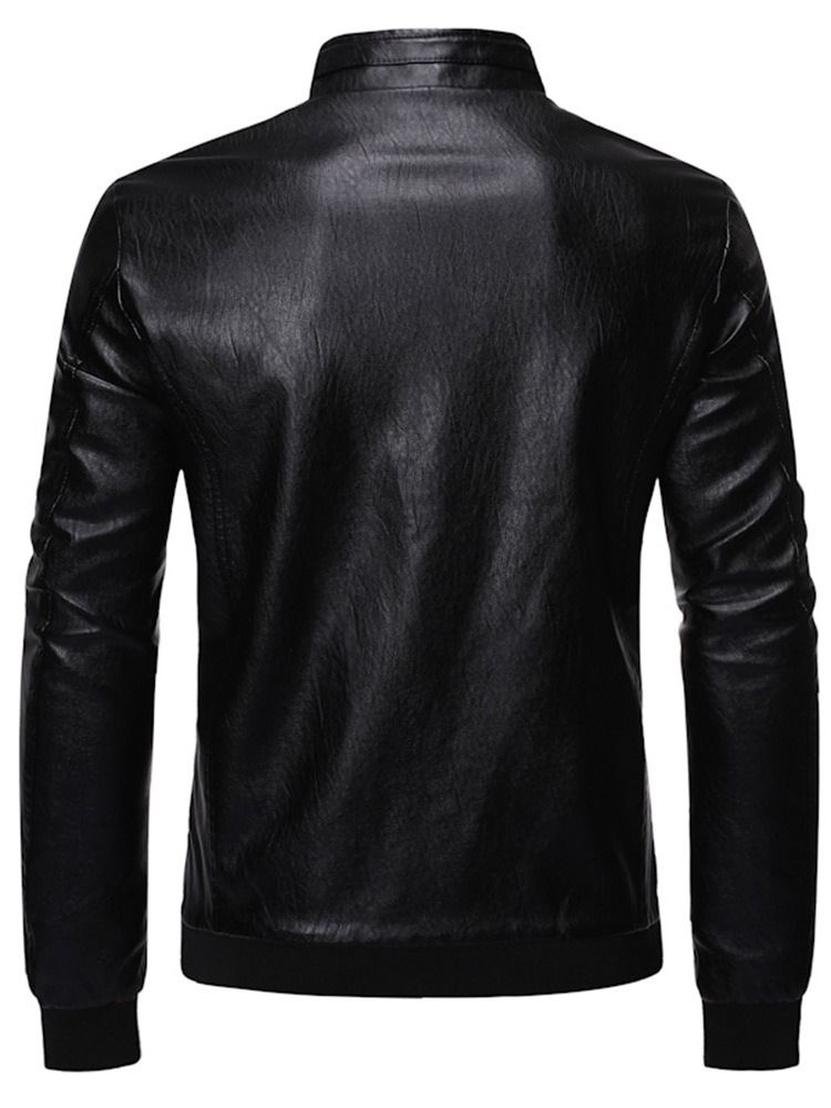 Veste Slim Pour Hommes À Col Montant Et Rayures Zébrées