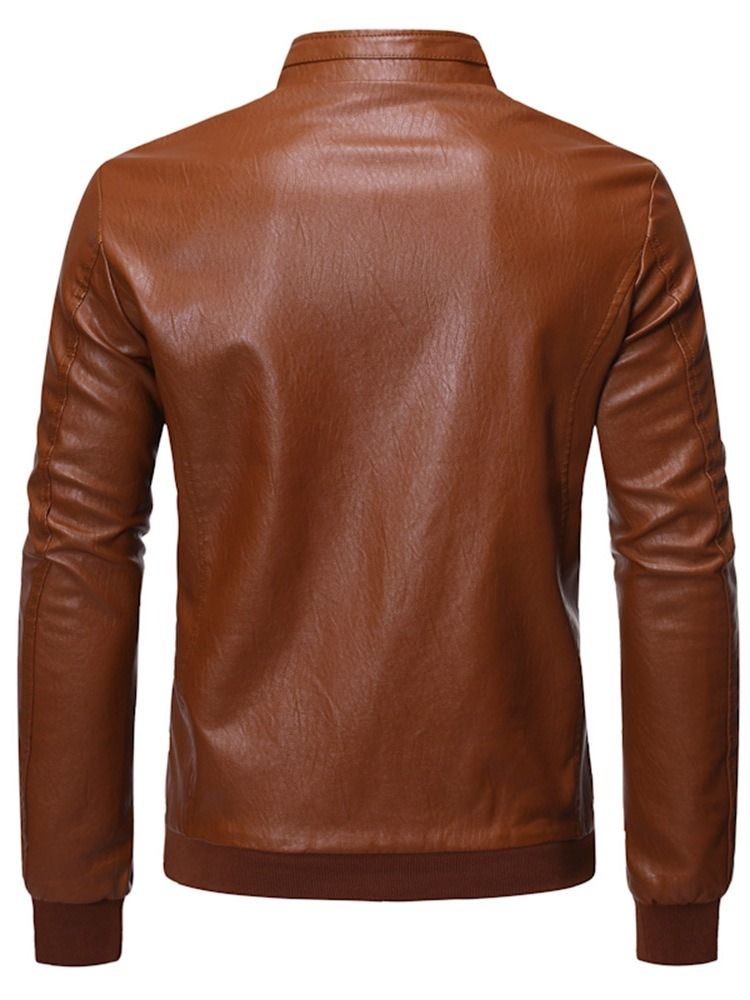 Veste Slim Pour Hommes À Col Montant Et Rayures Zébrées