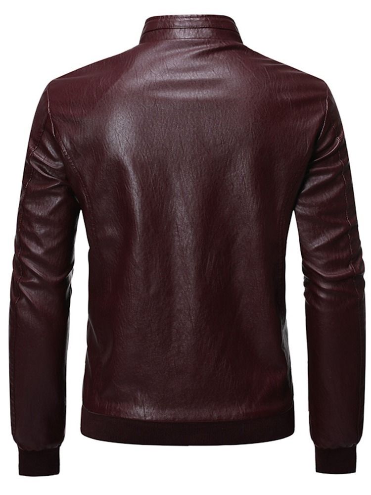 Veste Slim Pour Hommes À Col Montant Et Rayures Zébrées