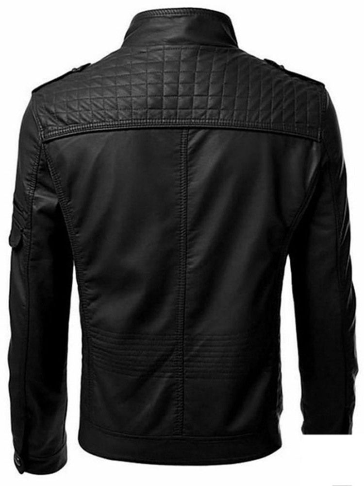 Veste Slim Pour Hommes À Fermeture Éclair Et Col Montant