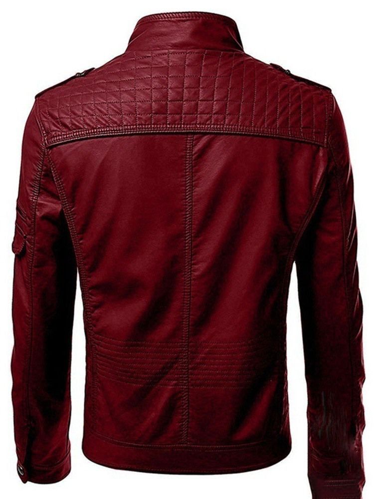 Veste Slim Pour Hommes À Fermeture Éclair Et Col Montant