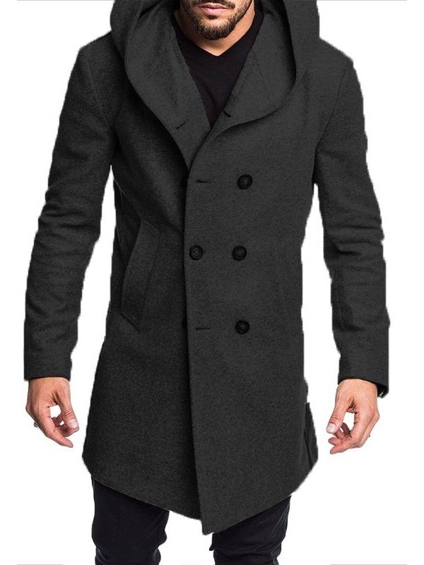 Veste Slim Unie À Revers Épais Pour Hommes