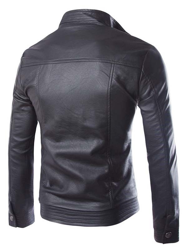 Veste Unie À Col Montant Et Entièrement Zippée Pour Hommes