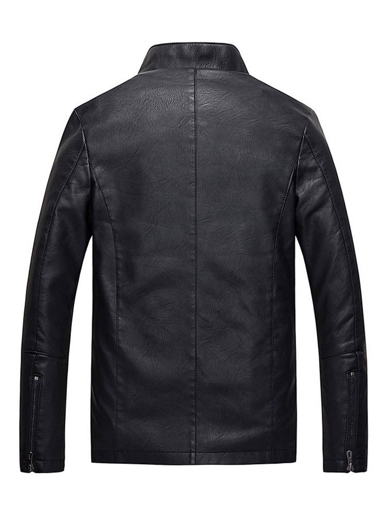 Veste Unie À Col Montant Pour Hommes