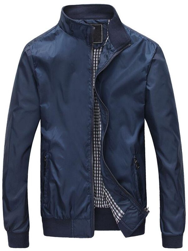 Veste Zippée Pour Hommes À Col Montant Vogue