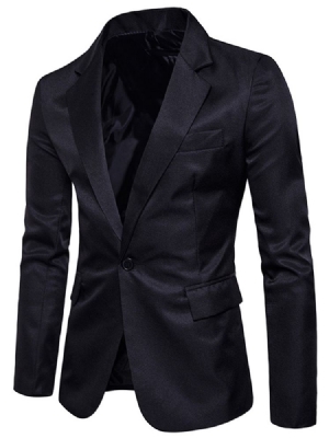 Vêtements Pour Hommes Blazer Léger À Revers Cranté Uni