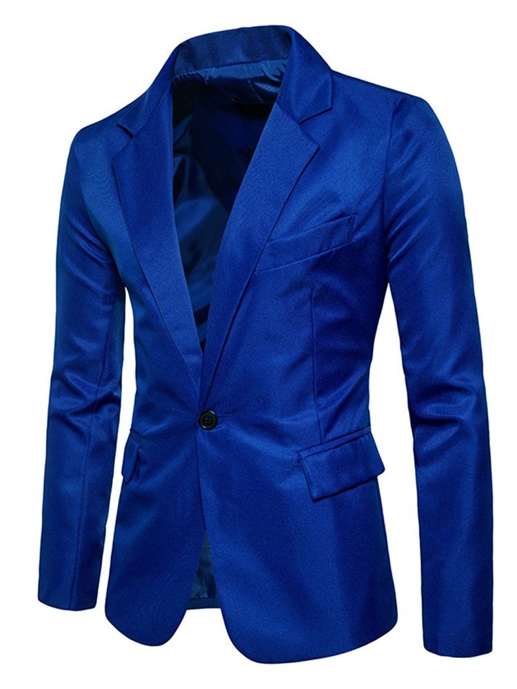 Vêtements Pour Hommes Blazer Léger À Revers Cranté Uni