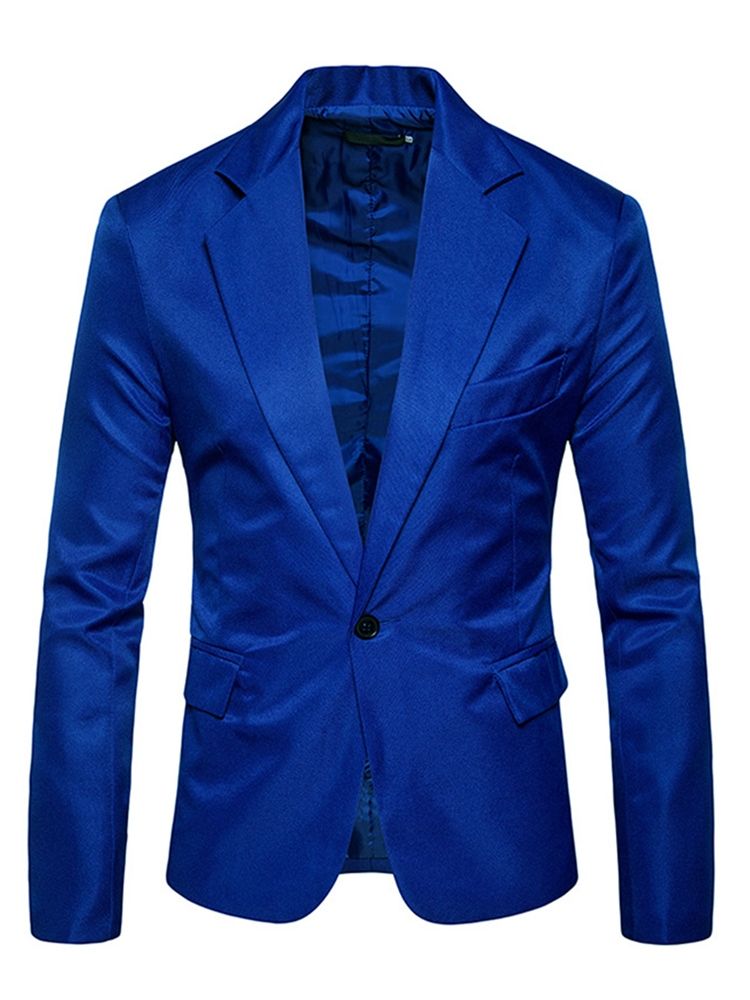 Vêtements Pour Hommes Blazer Léger À Revers Cranté Uni