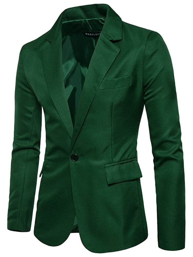 Vêtements Pour Hommes Blazer Léger À Revers Cranté Uni