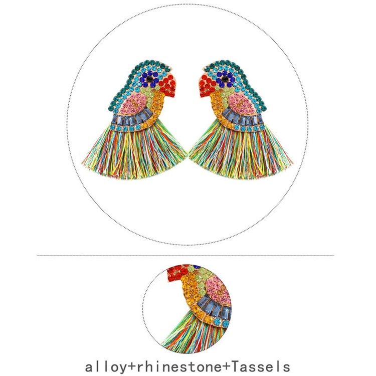 Boucles D'oreilles En Alliage Strass Birdie