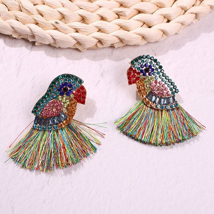 Boucles D'oreilles En Alliage Strass Birdie