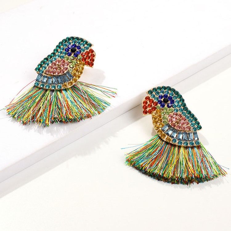 Boucles D'oreilles En Alliage Strass Birdie