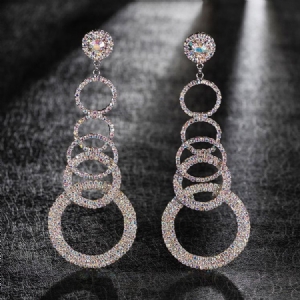 Boucles D'oreilles Anniversaire Romantique Diamant