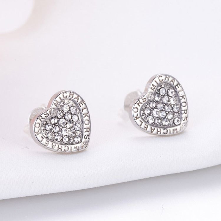 Boucles D'oreilles Avec Strass Coeur