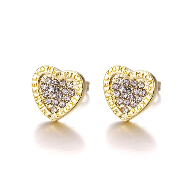 Boucles D'oreilles Avec Strass Coeur