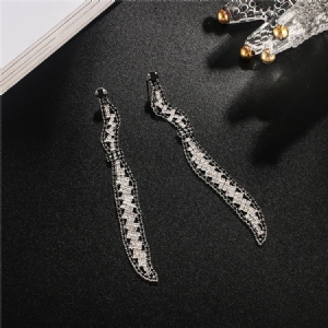 Boucles D'oreilles De Bal Romantique Avec Strass Et Diamants