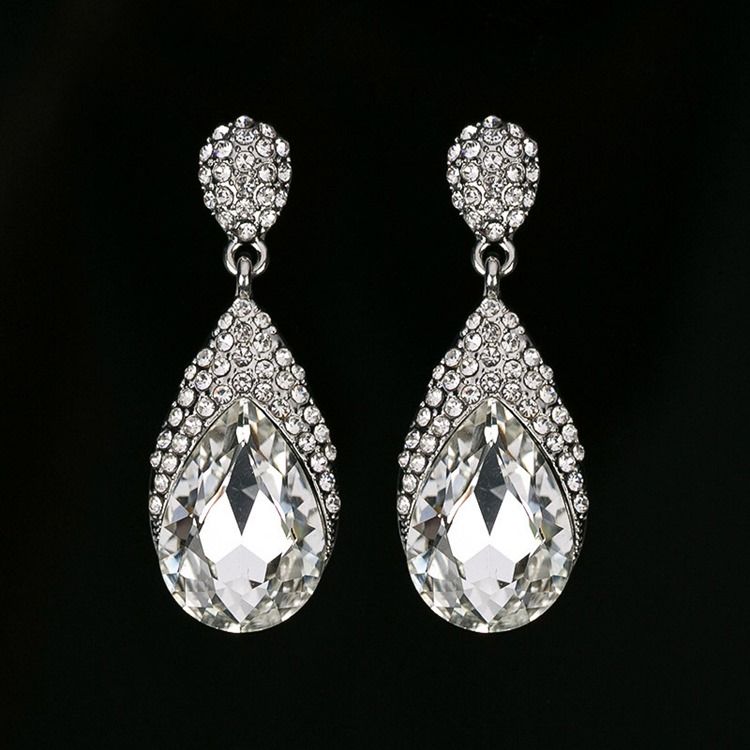 Boucles D'oreilles De Bal En Strass Diamant