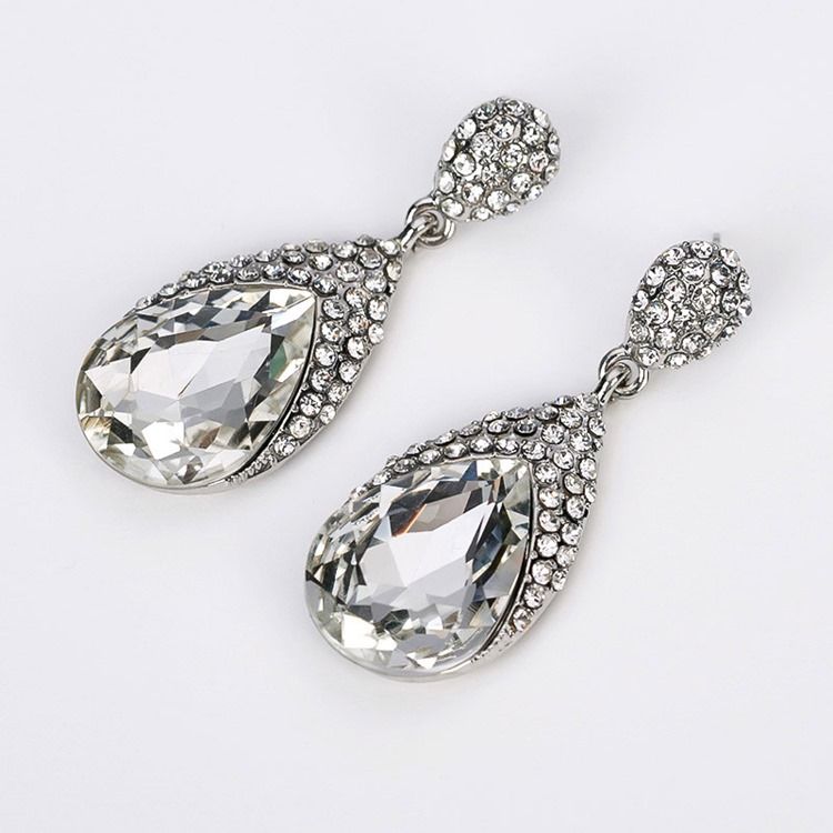 Boucles D'oreilles De Bal En Strass Diamant