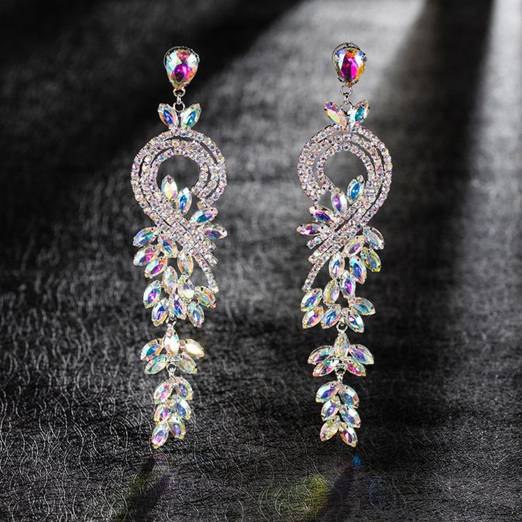 Boucles D'oreilles Fantaisie Diamant Strass Anniversaire