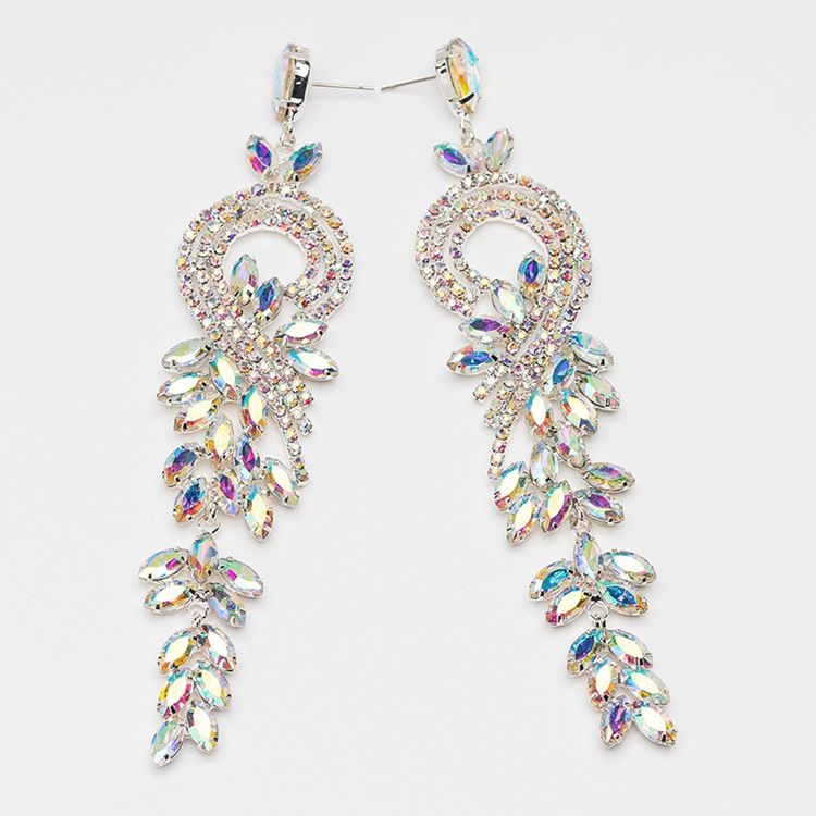 Boucles D'oreilles Fantaisie Diamant Strass Anniversaire