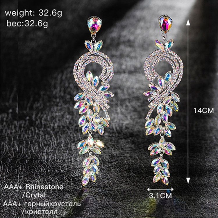 Boucles D'oreilles Fantaisie Diamant Strass Anniversaire