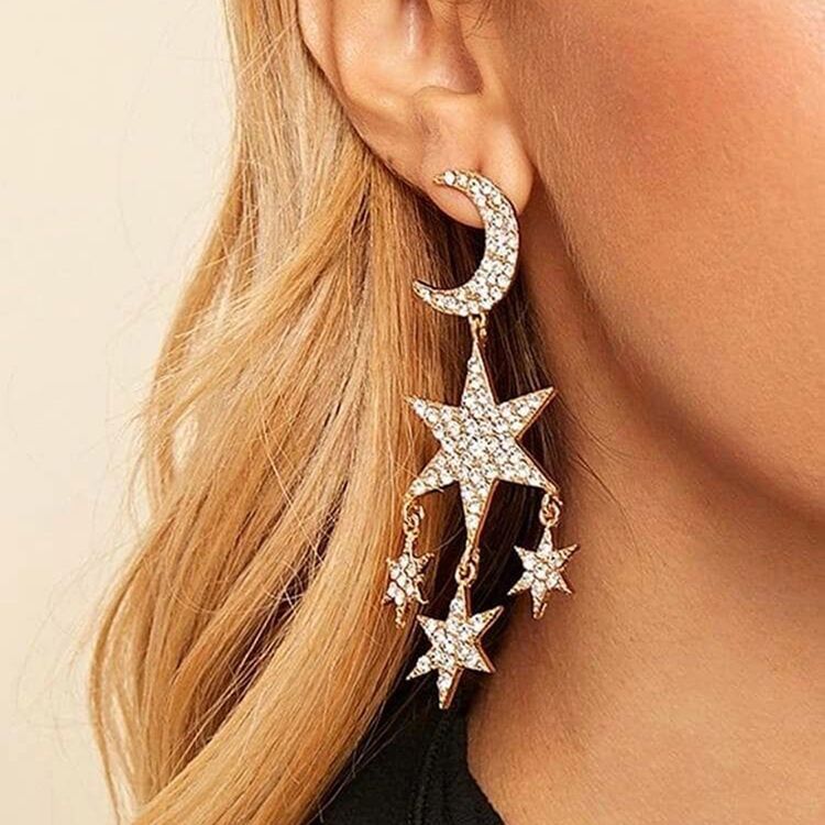 Boucles D'oreilles Pour Femmes Sweet Star Moon Holiday