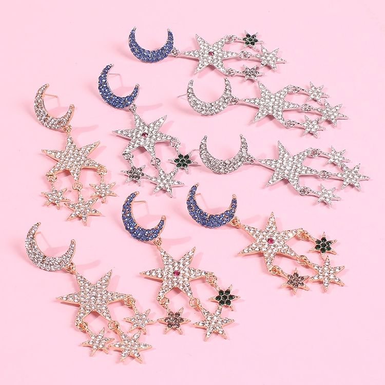 Boucles D'oreilles Pour Femmes Sweet Star Moon Holiday