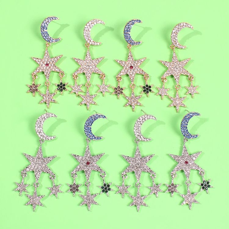 Boucles D'oreilles Pour Femmes Sweet Star Moon Holiday