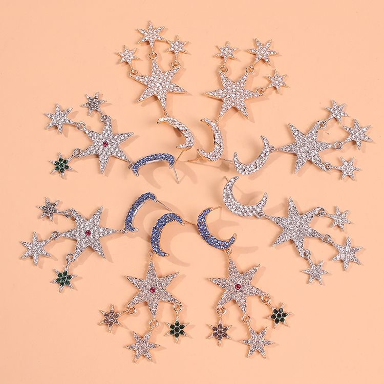 Boucles D'oreilles Pour Femmes Sweet Star Moon Holiday