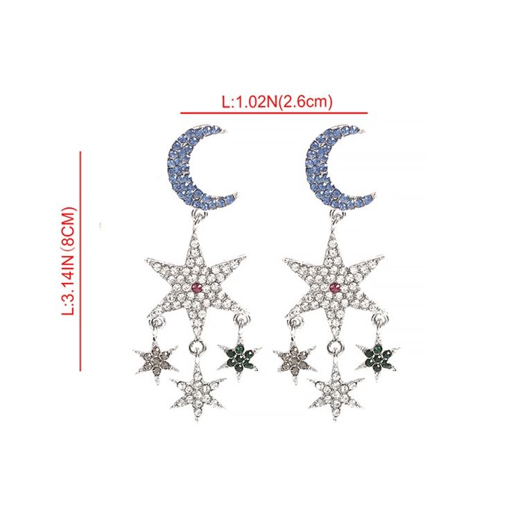 Boucles D'oreilles Pour Femmes Sweet Star Moon Holiday