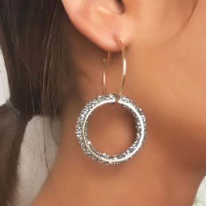 Boucles D'oreilles De Fête En Alliage De Strass