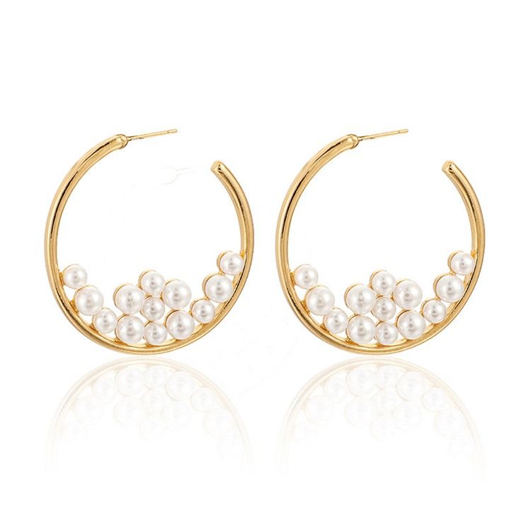 Boucles D'oreilles De Mariage Incrustées De Perles