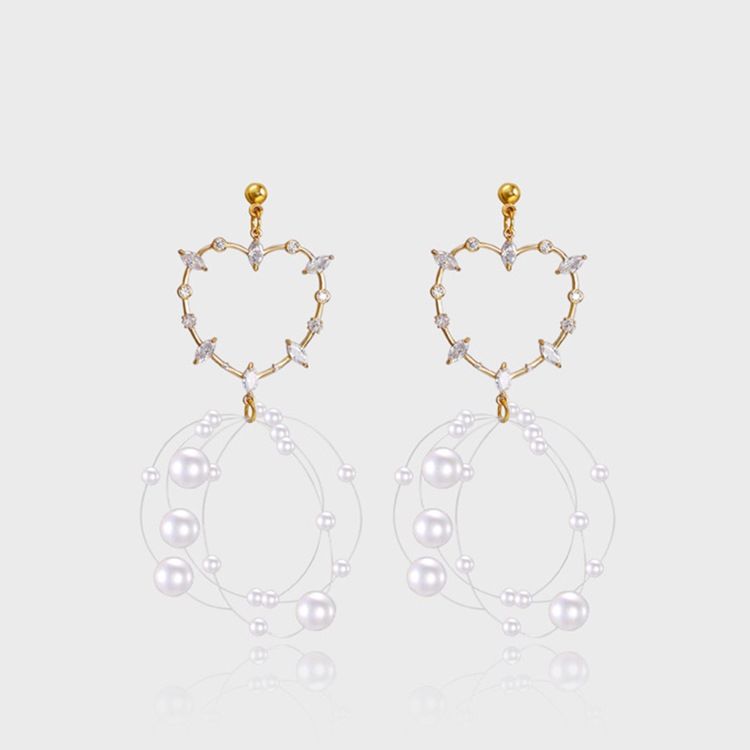 Boucles D'oreilles Romantiques De Vacances En Diamant Coréen