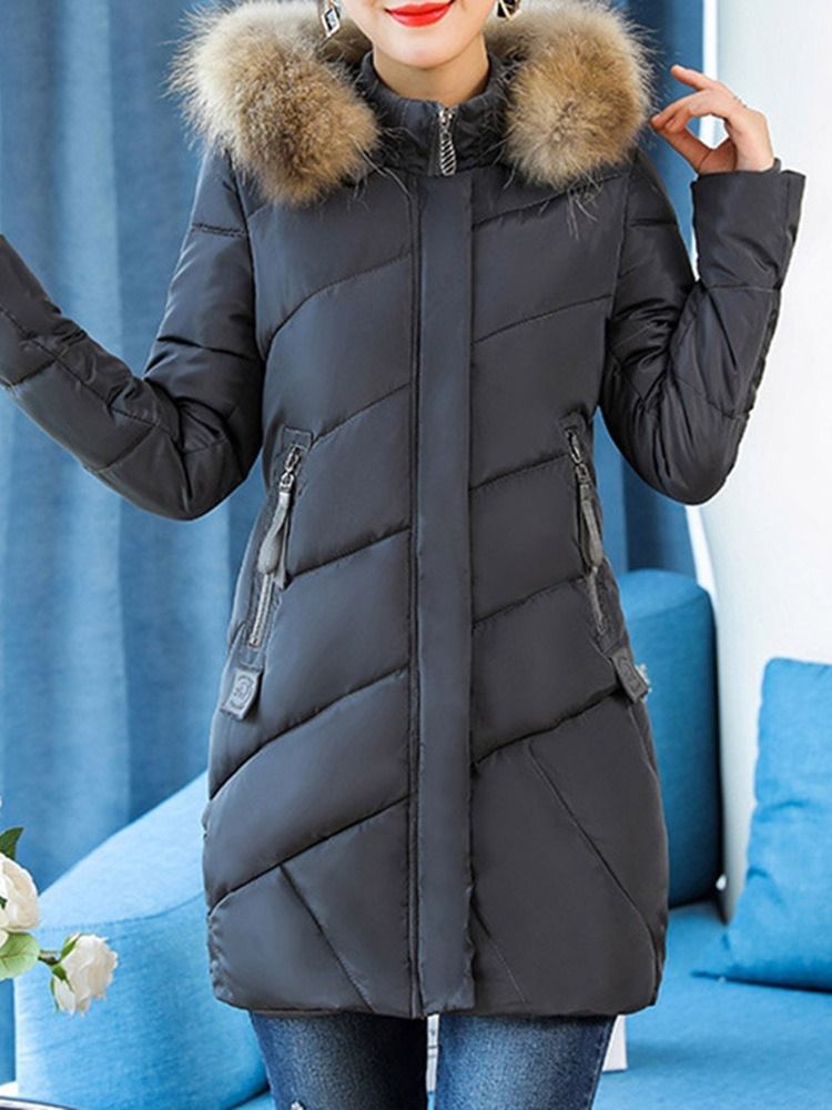 Manteau À Capuche Épais Et À Manches Longues Pour Femmes