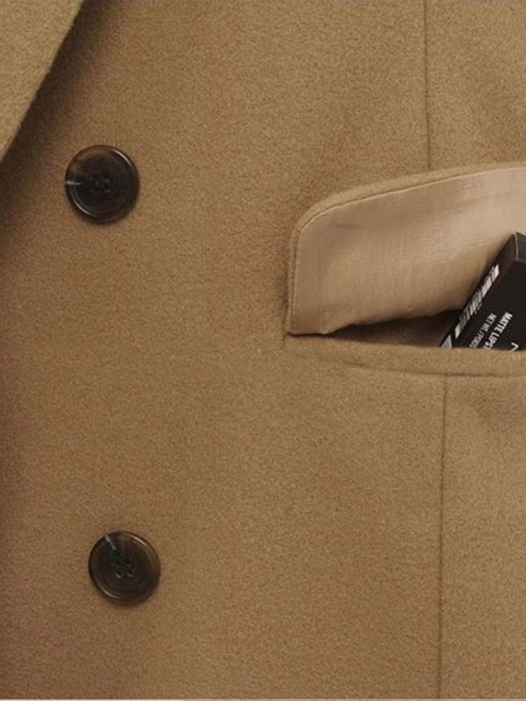 Manteau Décontracté À Manches Longues À Revers Cranté Pour Femmes