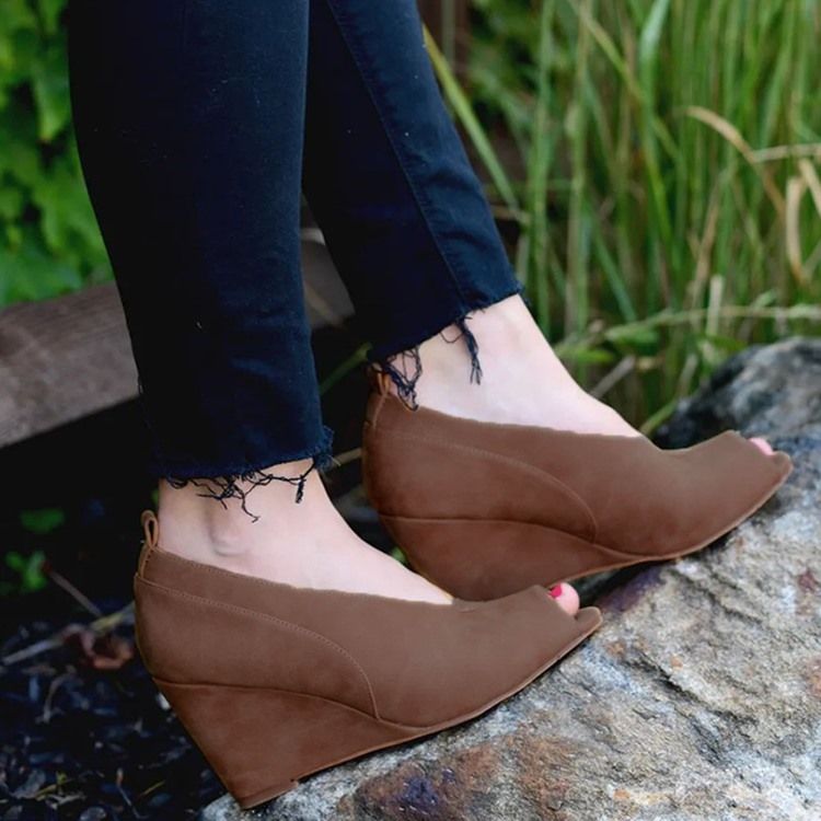 Chaussures Western Fines À Enfiler À Talon Compensé Pour Femmes