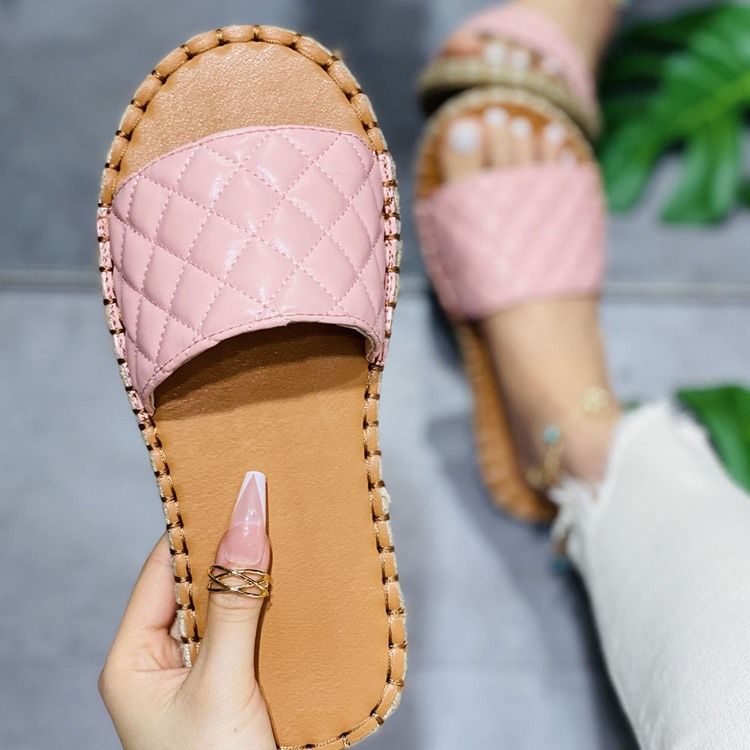 Flip Flop Slip-on Flat Avec Des Pantoufles Décontractées Sandales Plates Pour Femmes