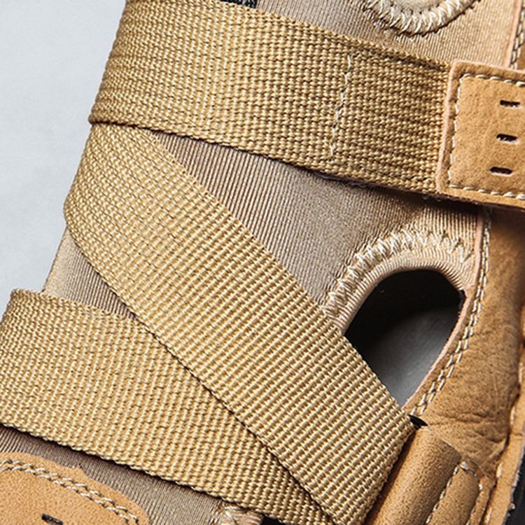 Sandales Creuses Supérieures À Plateforme Velcro Pour Hommes