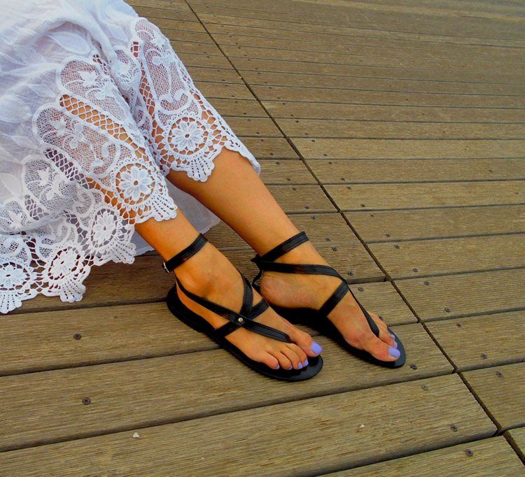 Sandales Plates À Boucle Pour Femmes