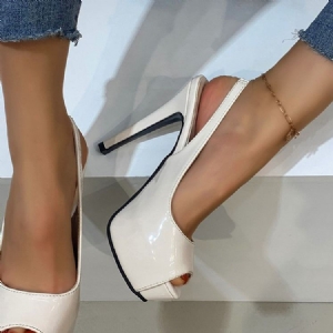 Sandales Unies À Talons Aiguilles Et À Enfiler Pour Femmes